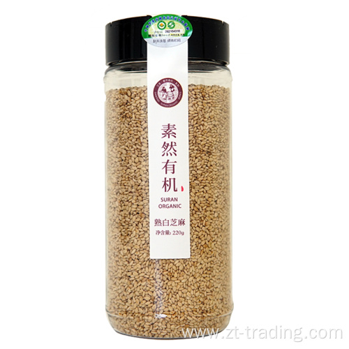 Roasted organic white sesame seeds